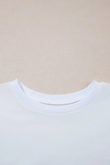 Loose Half Sleeve Hi Low Hem T Shirt - Trendsi - Flyclothing LLC