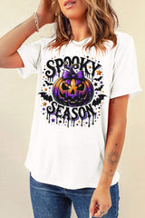 Full Size Jack-O'-Lantern Graphic Round Neck Short Sleeve T-Shirt - Trendsi - Flyclothing LLC