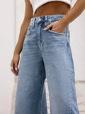 Distressed Wide Leg Jeans - Trendsi
