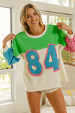 BiBi Color Block Patched Long Sleeve Top - Trendsi - Flyclothing LLC
