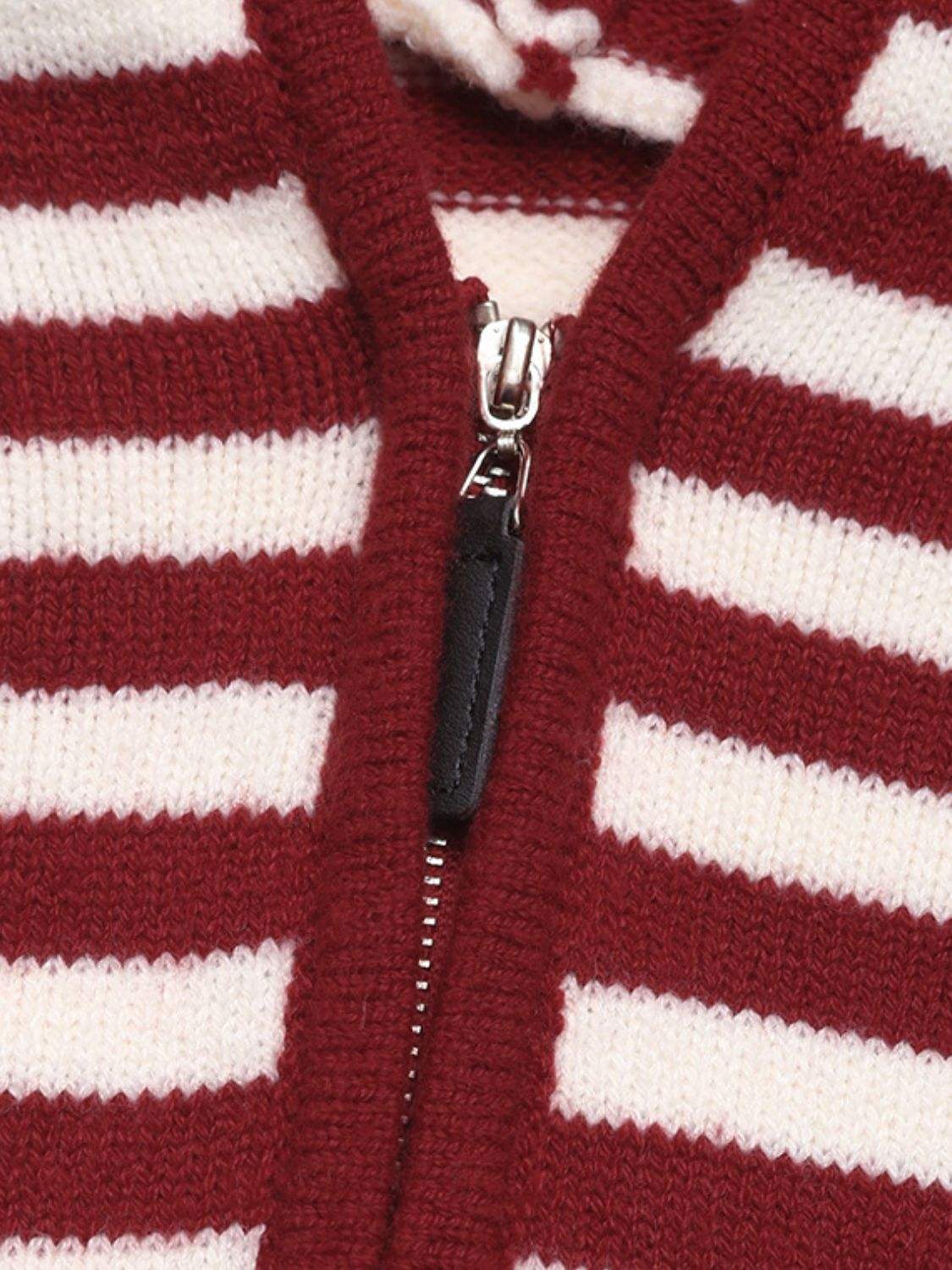 Perfee Striped Long Sleeve Hooded Sweater - Trendsi - Flyclothing LLC