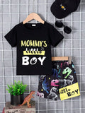 Children's Mommy's Little Boy Dinosaur Print Casual Set - Trendsi - Flyclothing LLC