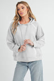 Aemi + Co Lace Detail Drawstring Hoodie with Kangaroo Pocket - Trendsi