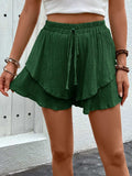 Tied Layered High Waist Shorts - Trendsi - Flyclothing LLC
