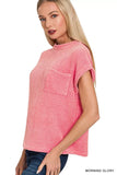 Zenana Chenille Waffle Short Sleeve Sweater - Trendsi - Flyclothing LLC
