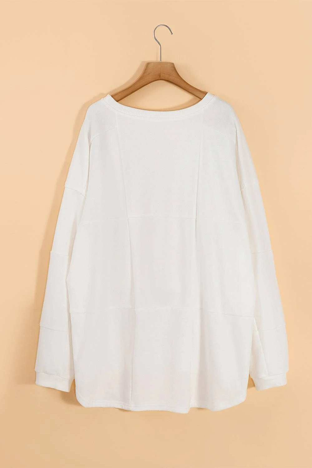 Round Neck Long Sleeve Sweatshirt - Trendsi - Flyclothing LLC