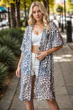 Heimish Full Size Leopard Open Front Cardigan Plus Size - Trendsi