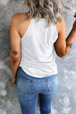 Bow Graphic Grecian Neck Tank - Trendsi - Flyclothing LLC