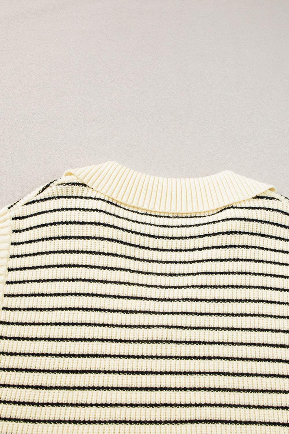 Striped Collared Neck Tank - Trendsi - Flyclothing LLC