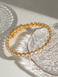 Stainless Steel Inlaid Zircon Bracelet - Trendsi