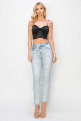 Risen Full Size High Rise Distressed Skinny Jeans - Trendsi - Flyclothing LLC