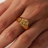18K Gold-Plated Cupid Ring - Trendsi - Flyclothing LLC
