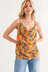And The Why Floral Printed Casual Tank Top - Trendsi - Flyclothing LLC