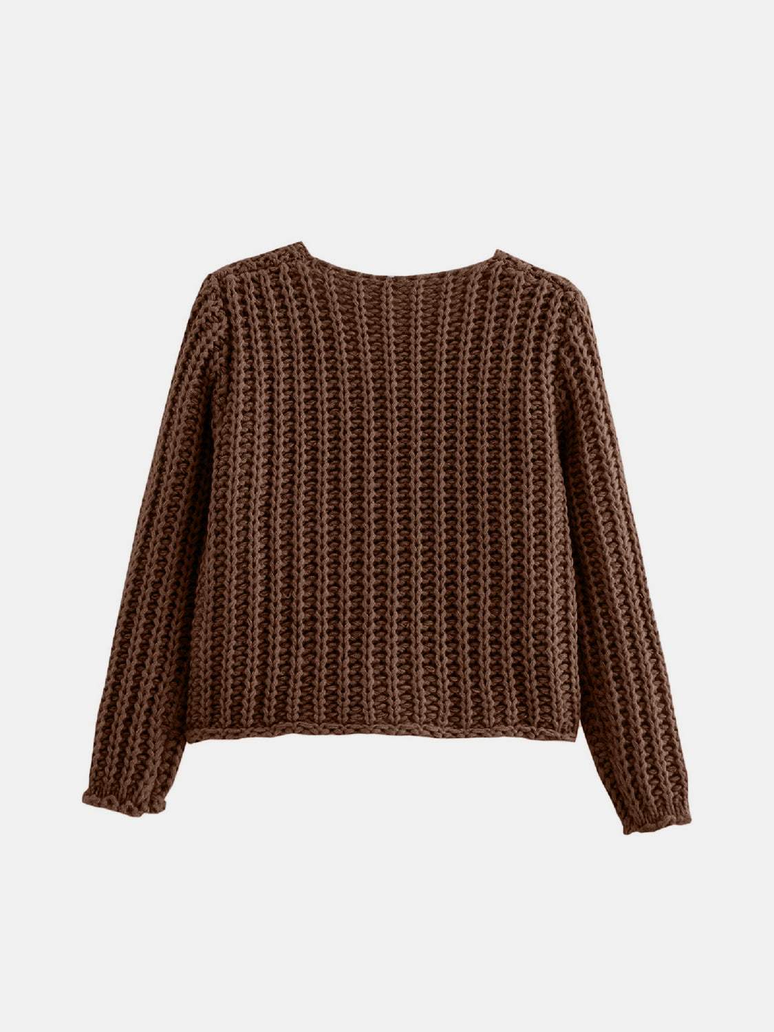Button Down Long Sleeve Cardigan - Trendsi - Flyclothing LLC