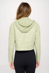 Coalition LA Snap Down Cropped Hooded Jacket - Trendsi - Flyclothing LLC