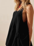 Devine Tied Scoop Neck Wide Strap Mini Dress - Trendsi