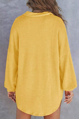 Half Button Long Sleeve Sweatshirt - Trendsi - Flyclothing LLC