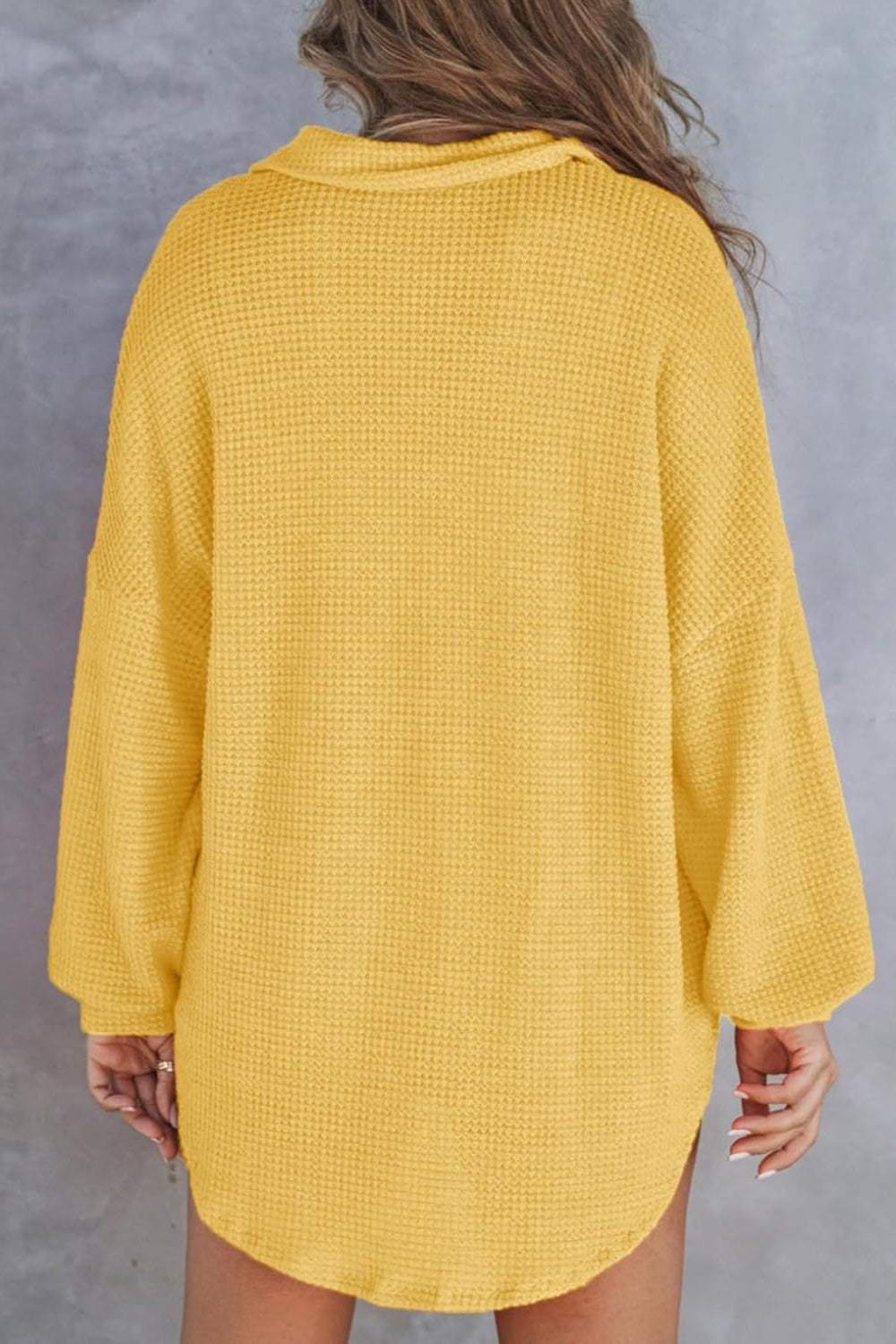 Half Button Long Sleeve Sweatshirt - Trendsi - Flyclothing LLC