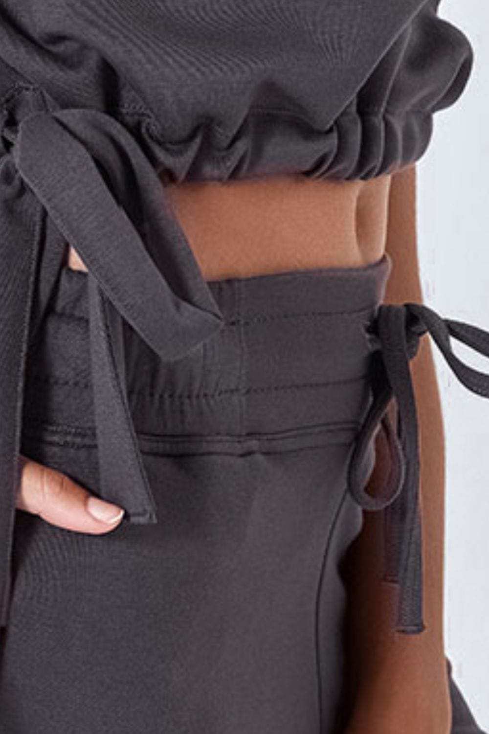 Drawstring Solid Color Shorts with Pockets - Trendsi - Flyclothing LLC