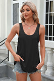 Florira Eyelet Round Neck Tank - Trendsi - Flyclothing LLC