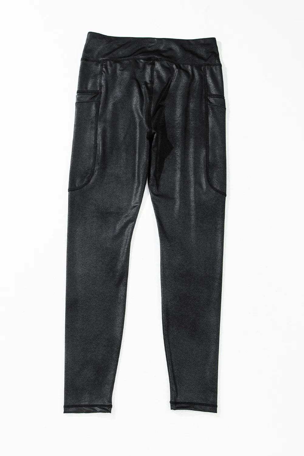 Pocketed V-Cut Waist Leggings - Trendsi - Flyclothing LLC