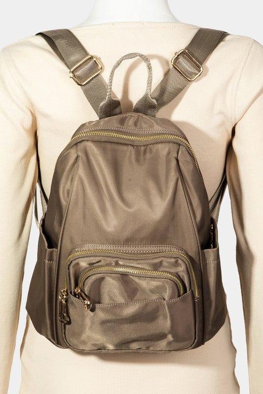Fame Multi Pocket Nylon Backpack Bag - Trendsi