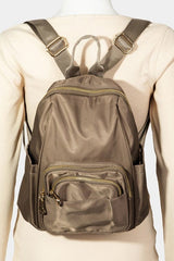 Fame Multi Pocket Nylon Backpack Bag - Trendsi