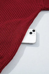 Solid Color Knit Oversized Button Front Sweater Cardigan - Trendsi - Flyclothing LLC
