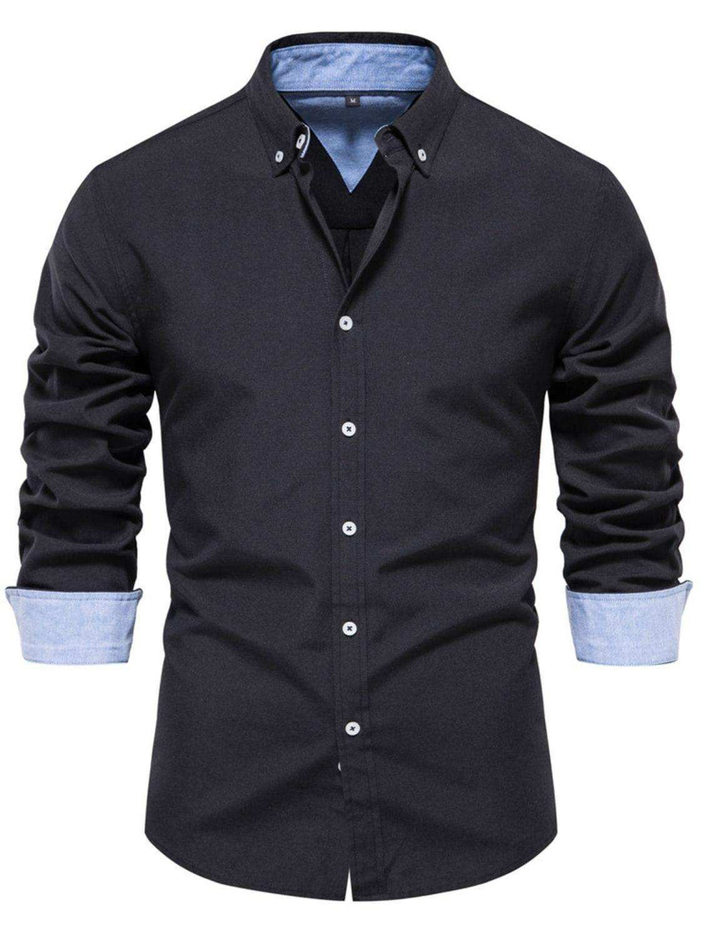 Men's Button Down Collared Neck Shirt - Trendsi - Flyclothing LLC