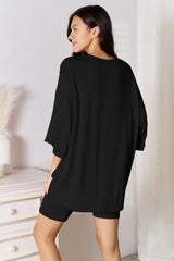 Basic Bae Bamboo Full Size Round Neck Drop Shoulder T-Shirt and Shorts Set - ShopBasicbae - Flyclothing LLC