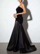 Single Shoulder Floor Length Dress - Trendsi - Flyclothing LLC