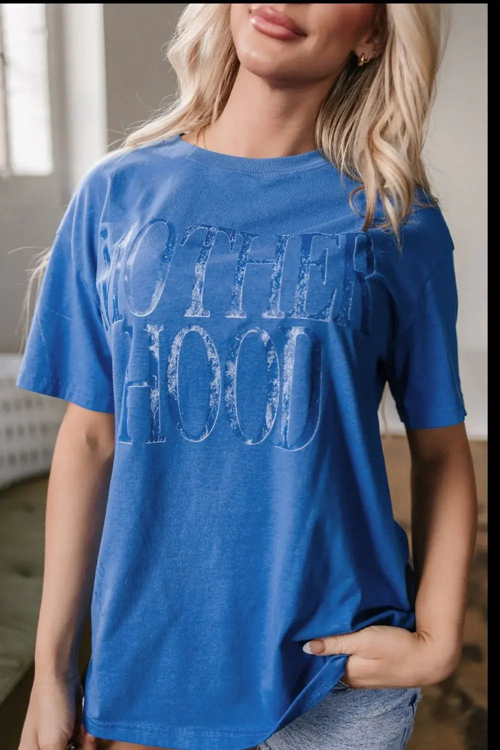 MOTHERHOOD Letter Graphic T-Shirt - Trendsi - Flyclothing LLC
