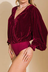 LIKE NO OTHER VELVET BODYSUIT - Flying Tomato - Flyclothing LLC