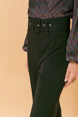 COUNTDOWN THE HOURS WOVEN FLARED PANTS - Flying Tomato - Flyclothing LLC
