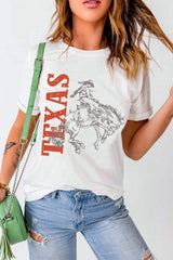 Graphic Round Neck Short Sleeve T-Shirt - Trendsi - Flyclothing LLC