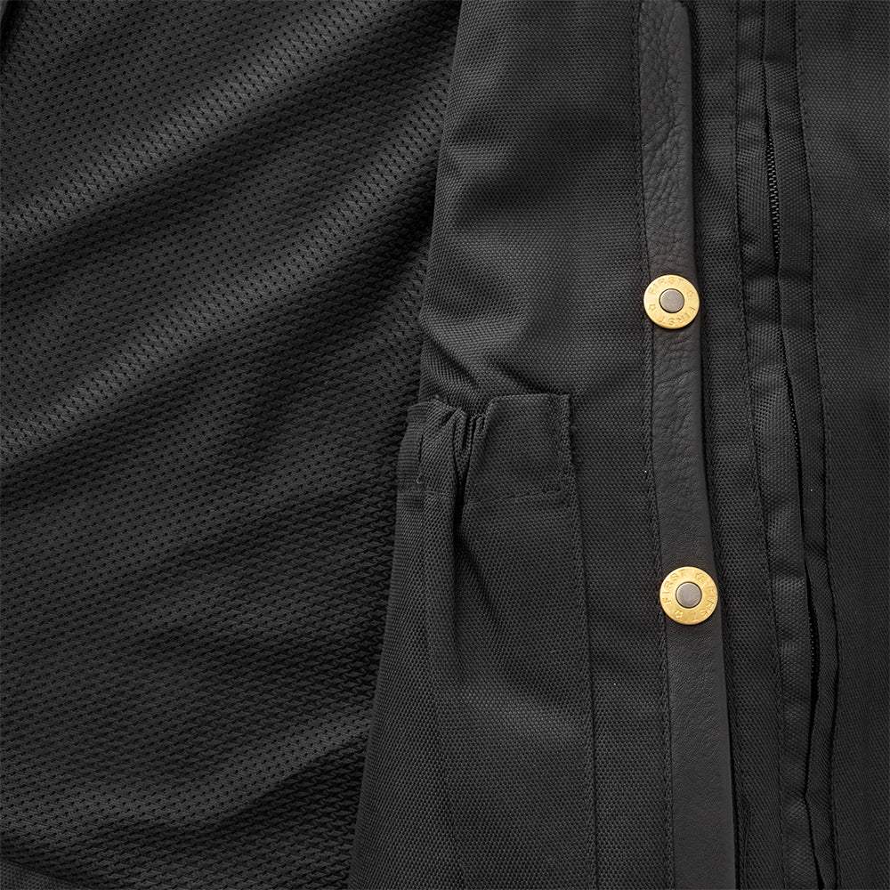 Deadwood Men's Motorcycle Western Style Leather Vest - First Manufacturing Company - Flyclothing LLC