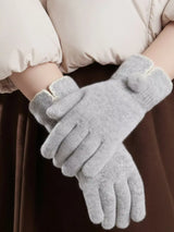 Pom-Pom Detail Gloves - Trendsi - Flyclothing LLC