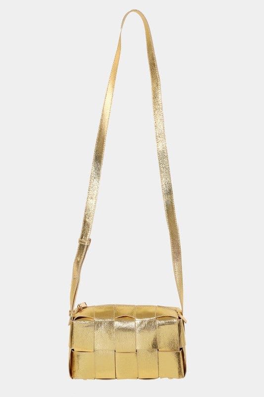Fame Woven Crossbody Bag with Adjustable Strap - Trendsi
