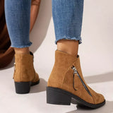 Point Toe Block Heels Boots - Trendsi - Flyclothing LLC