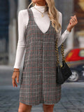 V-Neck Wide Strap Mini Dress - Trendsi