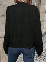 Textured Zip Up Long Sleeve Jacket - Trendsi - Flyclothing LLC