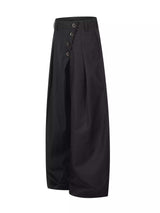 Men's Asymmetrical Button Wide-Leg Pants - Trendsi - Flyclothing LLC
