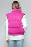 Snobbish Fine Fur Lining Quilted Vest - Trendsi