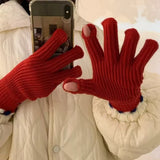 Lightweight Knitted Gloves - Trendsi - Flyclothing LLC