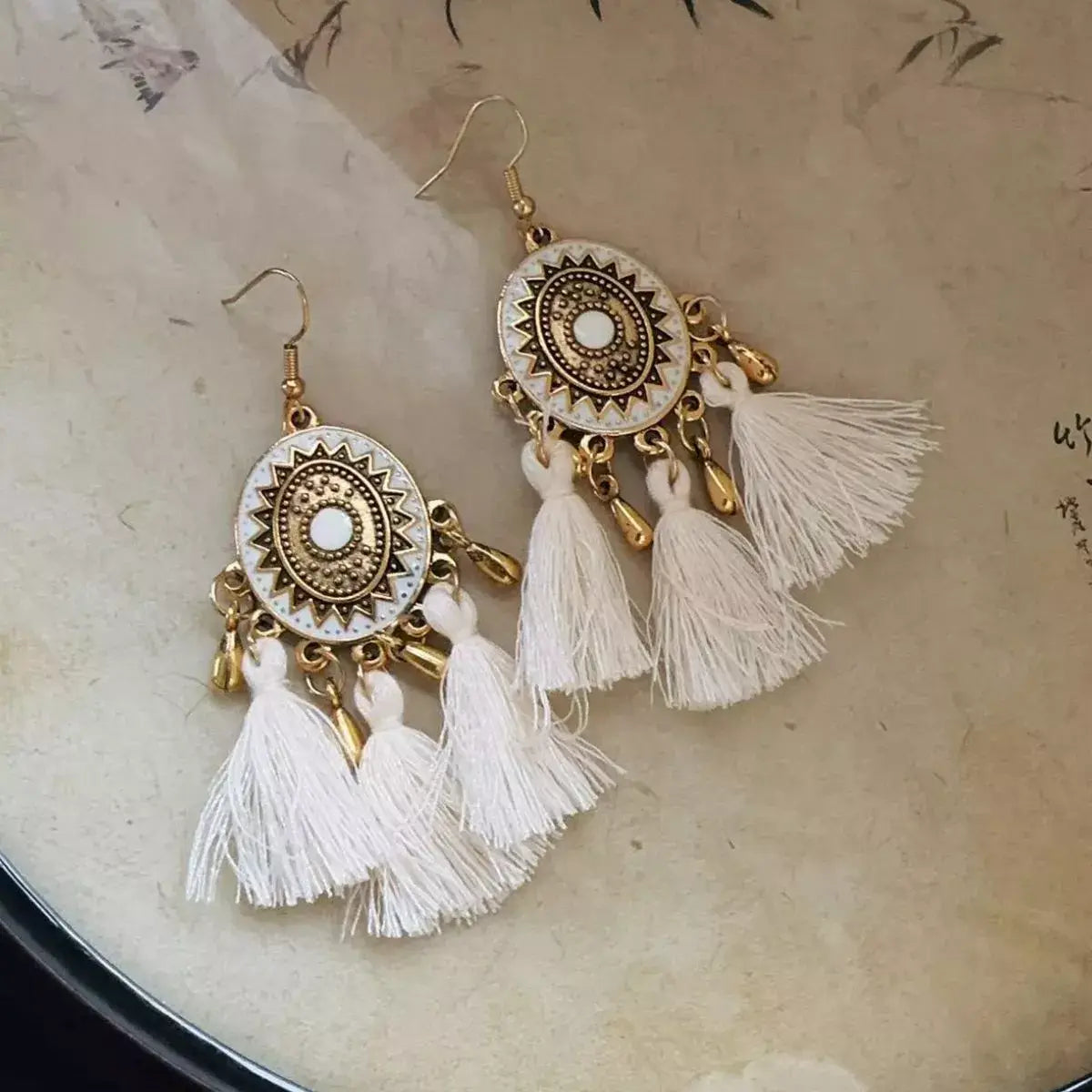 18K Gold-Plated Stainless Steel Dangle Earrings - Trendsi - Flyclothing LLC