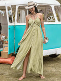 Printed Halter Neck Maxi Dress - Trendsi - Flyclothing LLC