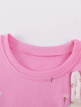 Children's Bunny Applique Casual Dress - Trendsi - Flyclothing LLC