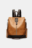 PU Leather Backpack Bag - Trendsi