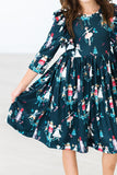 Christmas Ballet 3/4 Sleeve Ruffle Twirl Dress - Mila & Rose ®