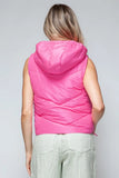 Snobbish Zip Up Quilted Hooded Vest - Trendsi